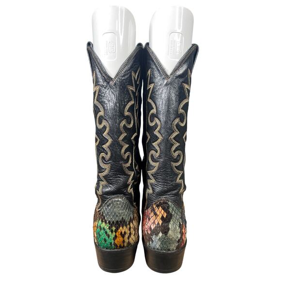 Vintage Dan Post Men’s Rainbow Python Snakeskin Cowboy Boot Size US 9.5 main image 11
